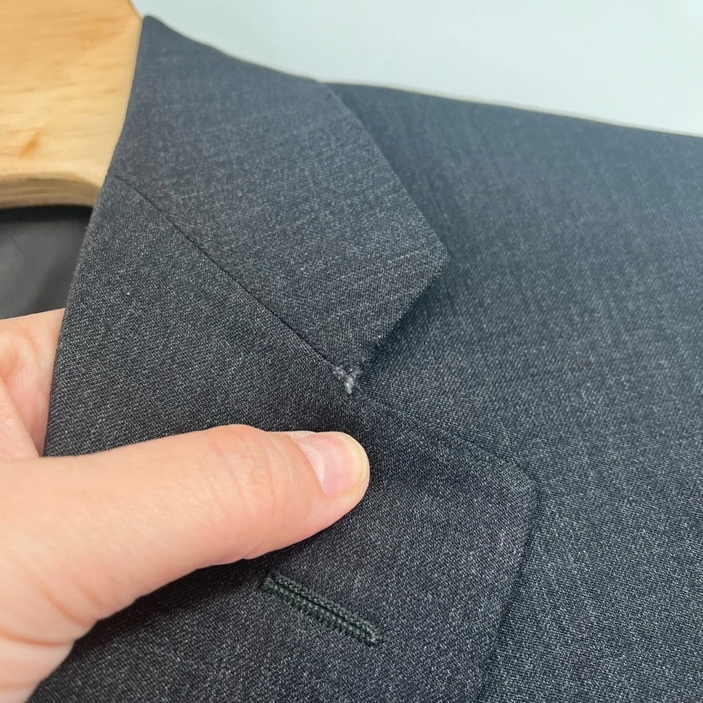 Corneliani Mens Gray Blazer‎ Extrafine Virgin Wool Super 110's Sport Coat US 48R
